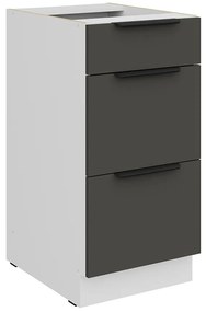 Kuchynská skrinka Aria-Gr/Wh Anti Fingerprint 40d 3s Bb