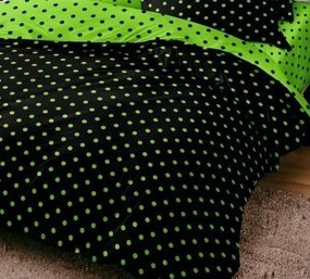 Obliečky DOTS and COLOURS LIME BLACK 7-dielna sada 140x200 cm