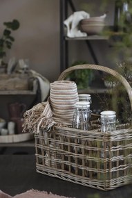 IB LAURSEN Bavlnený prehoz Cream/Rust