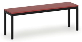 Šatníková lavica, sedák - lamino, dĺžka 1200 mm, červená
