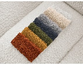 Biela pohovka z textílie buklé 232 cm Hippolyte – Bobochic Paris