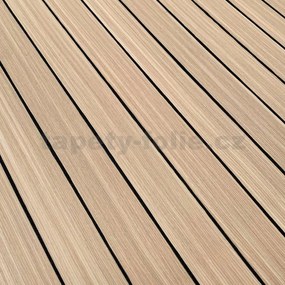 Samolepiace lamely na stenu L01, cena za kus, rozmer 100 cm x 60 cm, svetlo hnedé, IMPOL TRADE