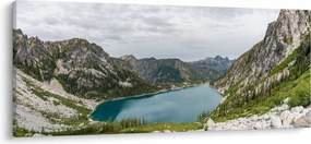 Obraz jazera v horách (120x50 cm)