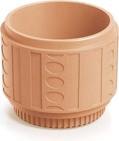 Plastový květináč FOLKAS ROUNDOS terakota