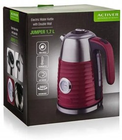 Activer Dvojstenná rýchlovarná kanvica Jumper 1,7 l, červená