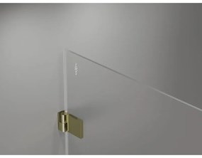 Mexen, Mexen Lunar-B Otočné pravé sprchové dvere 100 cm, transparentné, zlaté - 832-100-000-50-00-P