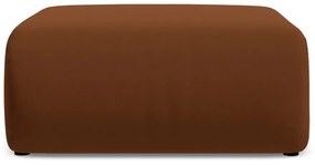 Oranžová/hnedá zamatová podnožka Ekahi – Makamii