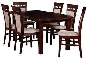 Jedálenská zostava Kastor 1+6 st14 160x200 +W32 orech