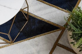 Koberec EMERALD exkluzívny 1015 glamour, styl marmur, geometrický granátový / zlatý