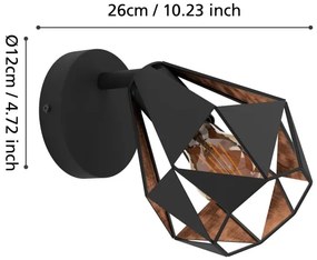 Eglo 43715 - Nástenné bodové svietidlo CARLTON 1xE27/40W/230V