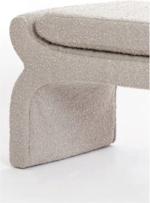 Béžová lavica z textílie buklé Nafya – Light &amp; Living