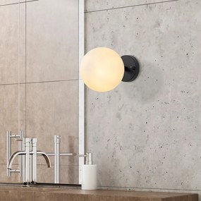 Čierno-biele nástenné svietidlo ø 15 cm Atmaca – Opviq lights