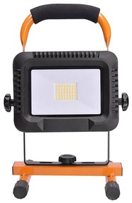 SOLIGHT LED reflektor 20W, prenosný, nabíjací, 1600lm, oranžovo-čierny
