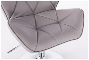 LuxuryForm Stolička MILANO na čierne podstave s kolieskami - šedá