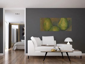 Obraz - Paul Cézanne, Three Pears, reprodukcia (120x50 cm)