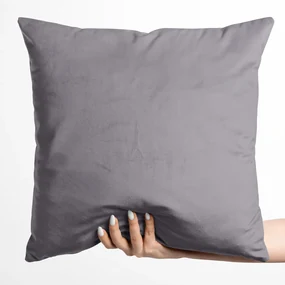 Biante Zamatová obliečka na vankúš Velvet Prémium SVP-013 Sivá 40 x 40 cm