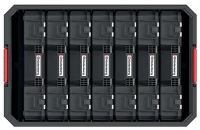 Prepravný box C, 52 × 32,9 × 21 cm, 7 organizérov, čierna