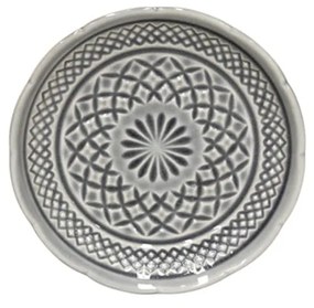 Sivý kameninový dezertný tanier Costa Nova Cristal, ⌀ 15 cm