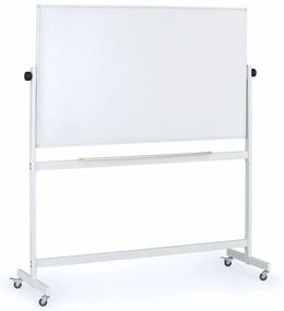 Mobilná otočná magnetická tabuľa, lakovaný povrch, 900 x 1500 mm