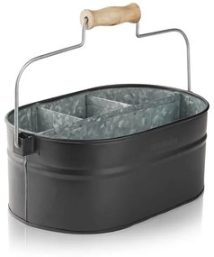 Humdakin Plechový úložný box System Bucket Matte Black