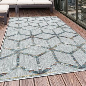 Šnúrkový koberec Bahama 3D romby multicolor