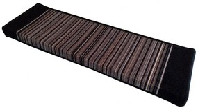 Vopi koberce Nášľapy na schody sivá Carnaby obdĺžnik, samolepiaci - 24x65 obdĺžnik (rozmer vrátane ohybu)