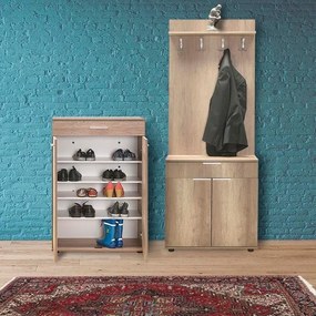 Skrinka na topánky 108x73 cm hnedá