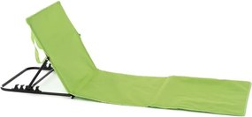 Nastaviteľná plážová podložka s operadlom, zelená, 2 ks