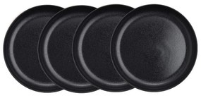 Butlers CASA NOVA Sada hlbokých tanierov 22,5 cm set 4 ks - čierna