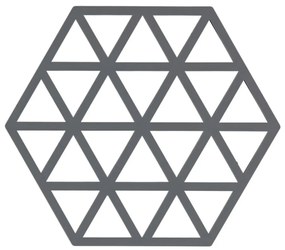 Sivá silikónová podložka pod horúce nádoby Zone Triangles