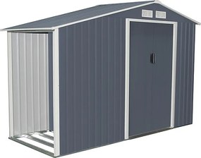 Záhradný domček plocha 278 x 127 cm (šedá)