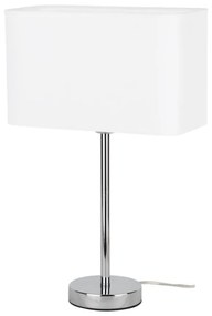 Stolná lampa Cadre 1xE27 Max.25W Chróm/Transparentné PVC/Biela