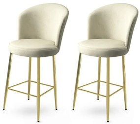 Sada barových stoličiek Alte Cream and Gold, 2 ks