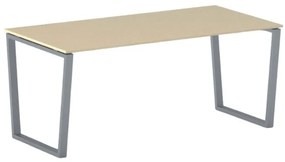Kancelársky stôl PRIMO IMPRESS, sivostrieborná podnož, 1800 x 900 mm, breza