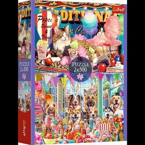 Trefl Puzzle 2x500 - Našuchorení priatelia