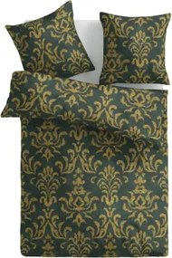 Obliečky Orient, zelené so zlatými ornamentmi%