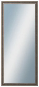 DANTIK - Zrkadlo v rámu, rozmer s rámom 60x140 cm z lišty TOOTH malá striebornočierna (3164)