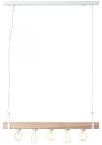 Brilliant - Luster na lanku WHITEWOOD 5xE27/30W/230V