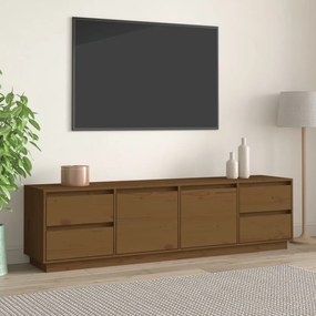 TV skrinka medovo-hnedá 176x37x47,5 cm masívna borovica 814322