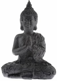 Záhradná dekorácia Budha, antracit, magnézium, 38 x 15 x 26 cm