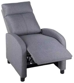 LuxuryForm DESIGN Televízne kreslo RUFO s polohovaním - šedé