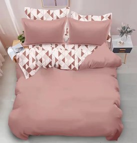 HopeHome DARK BEIGE GEO obojstranné obliečky 140x200 cm + obliečka na vankúš 40x50 cm ZADARMO