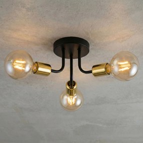 Toolight Toolight, závesné svietidlo 3xE27 APP1117-3C, čierna-zlatá, OSW-01400