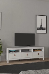 Tvilum Biely TV stolík SALOMO s 3 zásuvkami