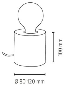 Spot-Light 76911151 - Stolná lampa TRABO 1xE27/25W/230V