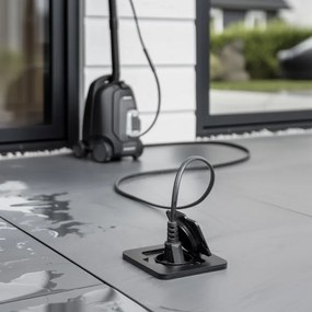 Solight 5B322B - Vonkajšia vstavaná podlahová zásuvka IP55 čierna obdĺžnikový