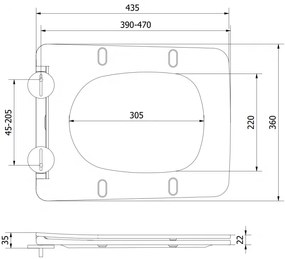 Mexen Vera, toaletné WC sedadlo s pomalým zatváraním, duroplast, čierna matná, 39164085