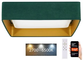 Brilagi-LED Stmievateľné svietidlo VELVET SQUARE LED/36W/230V Wi-Fi Tuya+DO zelená