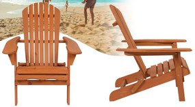 Skladacie drevené záhradné kreslo