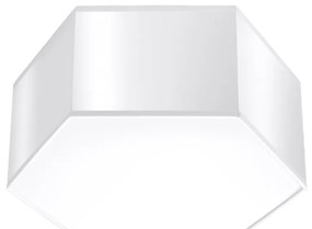 Stropné svietidlo Sunde 1, 1x biele plastové tienidlo, (biely plast)